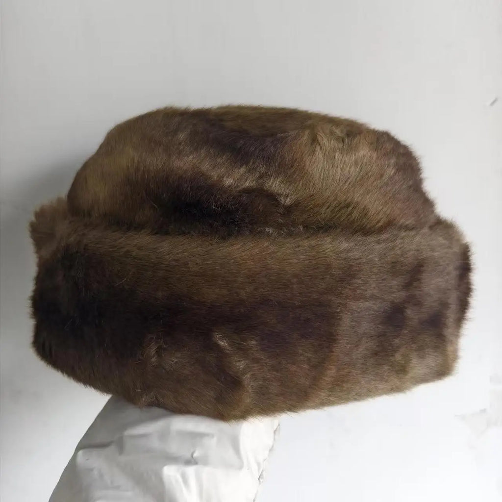 Winter Keep Warm Brown Hats Beret For Men Elegant Fashion Thick Fur Caps Black Bonnet Wool Europe and America Style