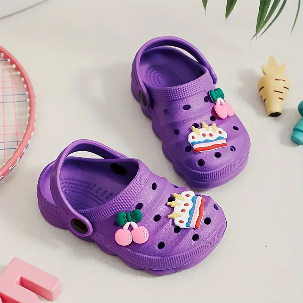 Summer Children's DIY Design Cartoon Casual Sandals - Breathable Non-Slip Slippers for Boys & Girls - Home & Beach Wear