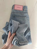 Mulheres perna larga calças de brim baggy senhora vintage y2k punk cintura baixa solta calças jeans streetwear moda lixo longo s