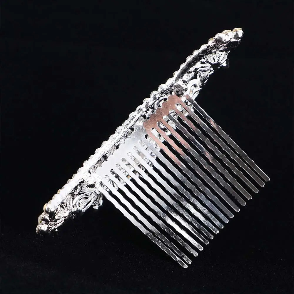 Bridal Stylish Tiara Shiny Crown Sweet Hair Comb Wedding  Jewelry Fashion Accessories Hair  Styling Accessories Headwear