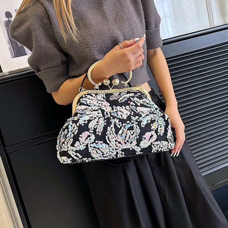 Fashion Paillette Evening Bag Women Glittering Clutch Purse Handbag Designer Luxury Wallets Party Female Shoulder Crossbody Bag