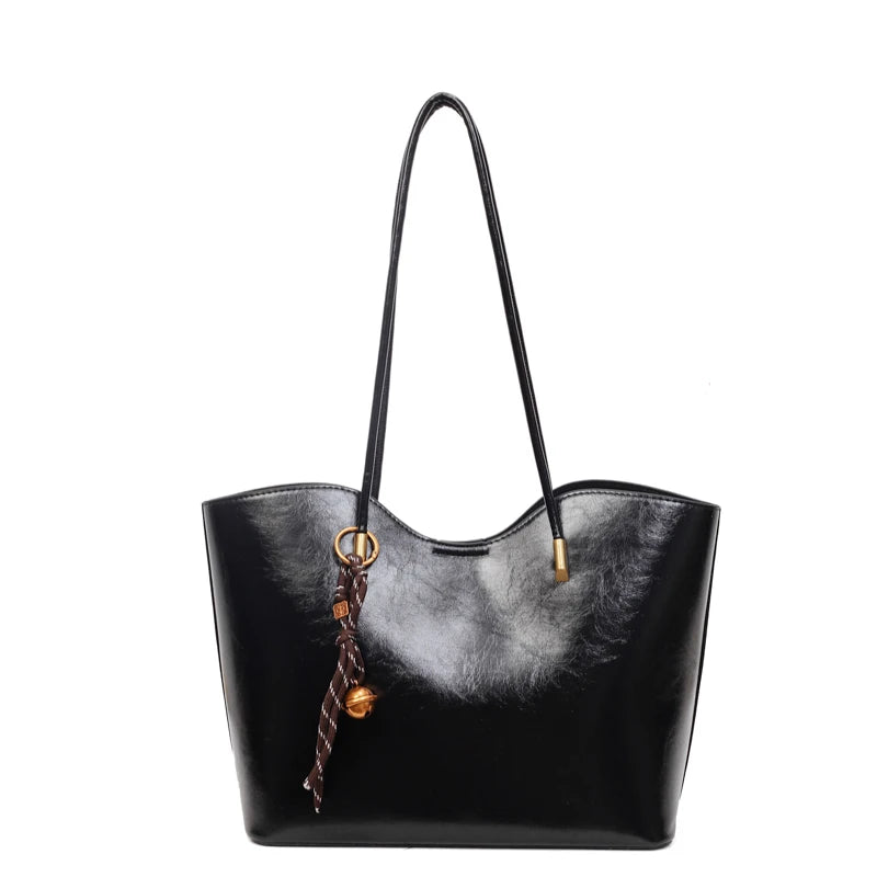 2025 Fashion Tote Bags for Women Versatile Commuting Women's Handbags PU Hasp Large Capacity Shoulder Bags High Quality