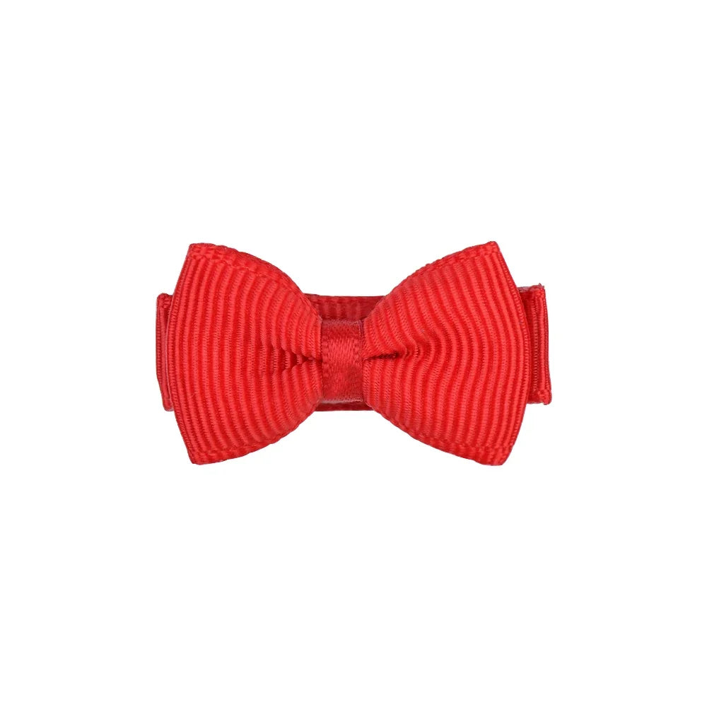 1.2 Inches Solid Colors Mini Hair Bows With Clip For Kids Girls Hairgrips Ribbon Covered Safety Bows Headwear Hair Accessories