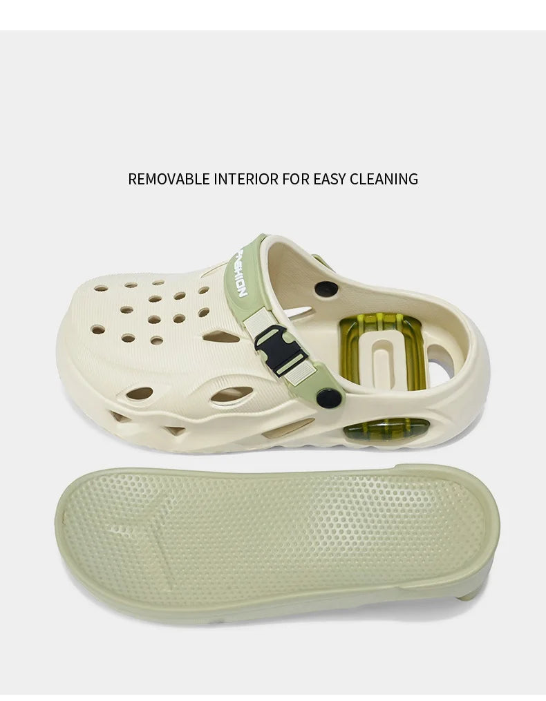Men's New Summer Sports Sandals for Beach Wear, Non-Slip, Wear-Resistant, Closed-Toe Shoes, Sandals and Slippers