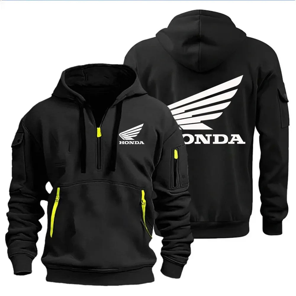 Men's Hoodies Motorcycle Jackets Honda Wings Logo Printed Sweatshirt Pullover Trendy Motorcycle Jackets for Autumn and Winter