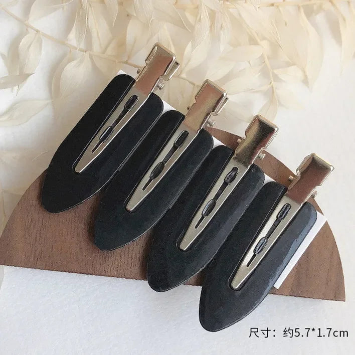 4 Pcs Seamless No Bend Hair Clips Barrettes No Mark Pin Curl Clip Makeup No Crease Hair Clip Hair Styling Bang Clips New Color