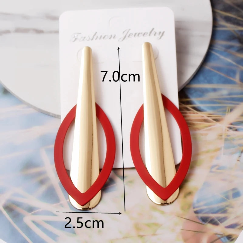 Red Statement Drop Earrings – Floral Heart Design for Elegant Occasions