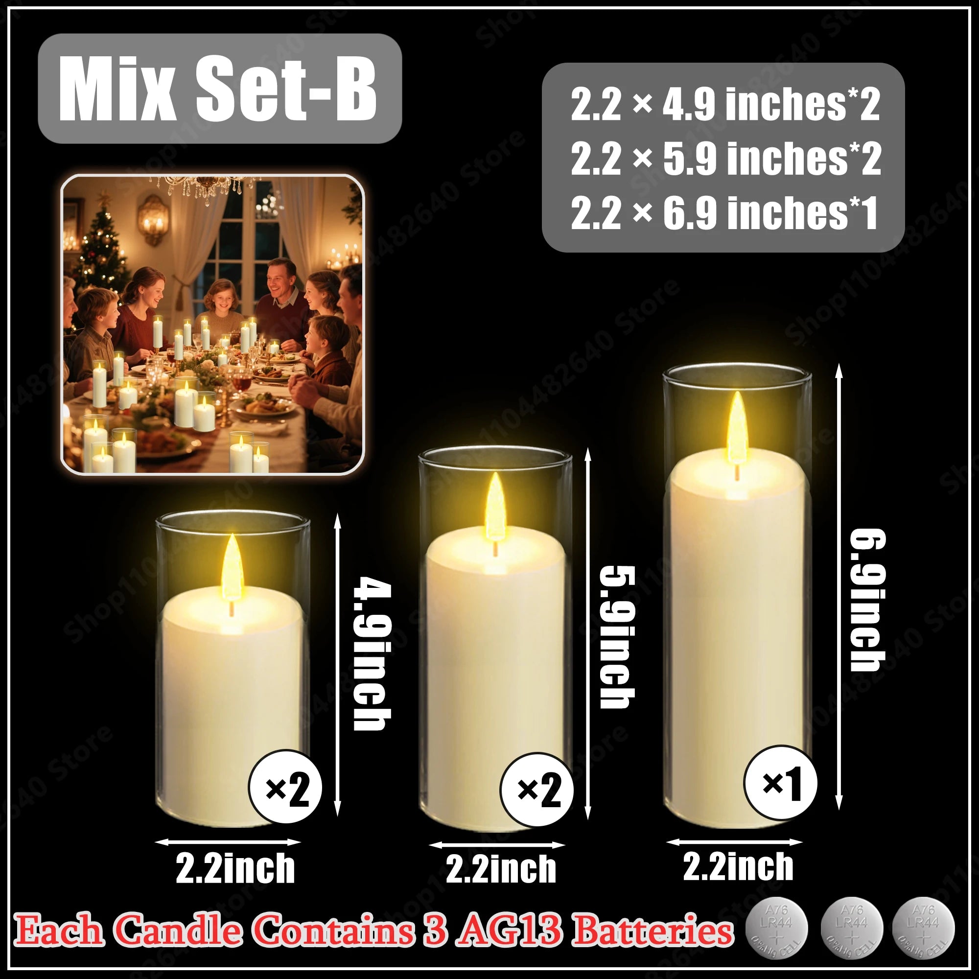 10-240Pcs LED Pillar Candles Wedding Flameless Candle with Battery Powered Flickering Candle Concert Birthday Party Table Decor