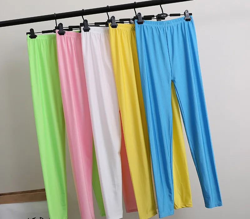 High Elastic Skinny Leggings Pencil Pants Slim Plus Size Trousers Shiny Yoga Pant For Female Sexy Skin Friendly Tight Legging