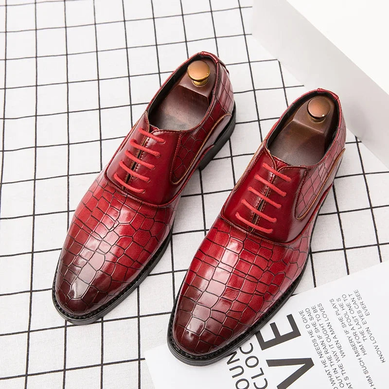 Spring Italian high-quality Blue Leather Shoes for Men men leather shoes Wedding Dress Shoes Patent mens loafers Big size:38-48