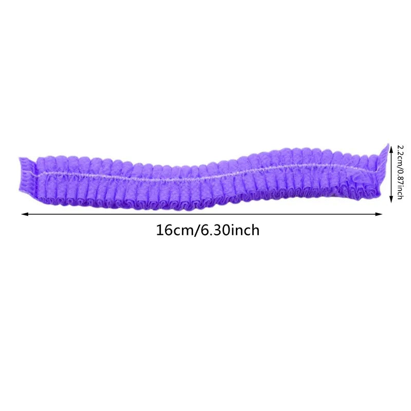 100 PCS Disposable Microblading Non Woven Fabric Makeup Hair Net Cap Sterile Hat Chef Catering Dust Strip Bathroom Supplies