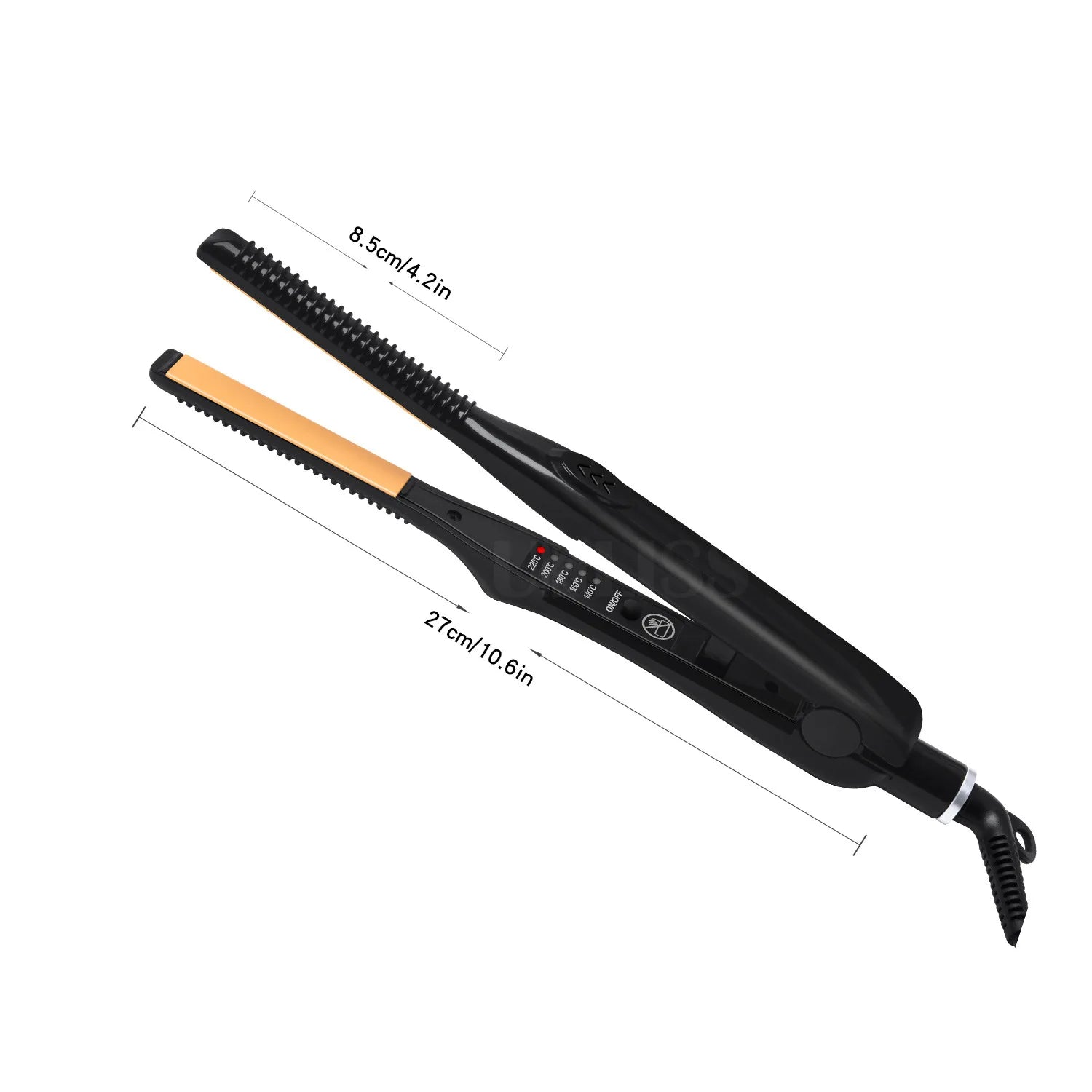 2-in-1 Professional Hair Straightener and Curling Iron Mini Ceramic Straightener with Adjustable Temperature Small Flat Iron
