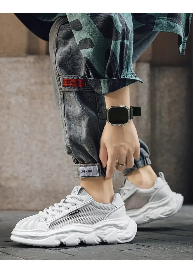 Designer Chunky Sneaker for Men Sneakers Breathable Running Shoes Fashion Casual Mesh Height Increased Platform Sport Shoes