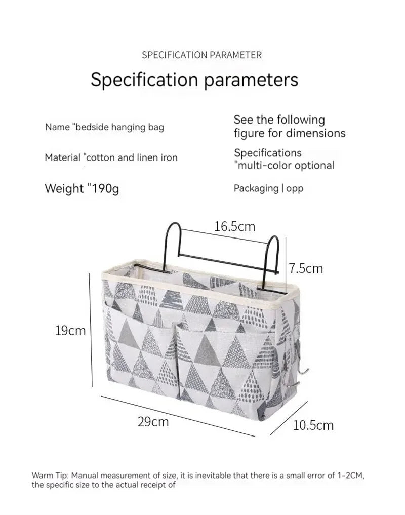 Bedside Storage Rack Dormitory Storage Basket Bedside Hanging Basket Bedside Storage Basket Bedroom Bed Storage Rack