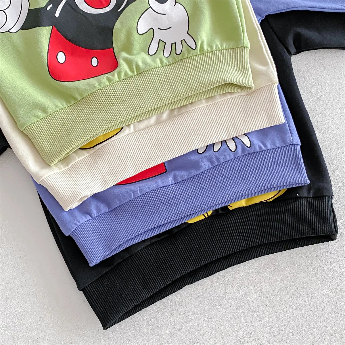 Cartoon Pattern Baby Girls And Boys Long Sleeve Suit Toddler Sweatshirts Outfits Spring Autumn Children's Clothes Tracksuits