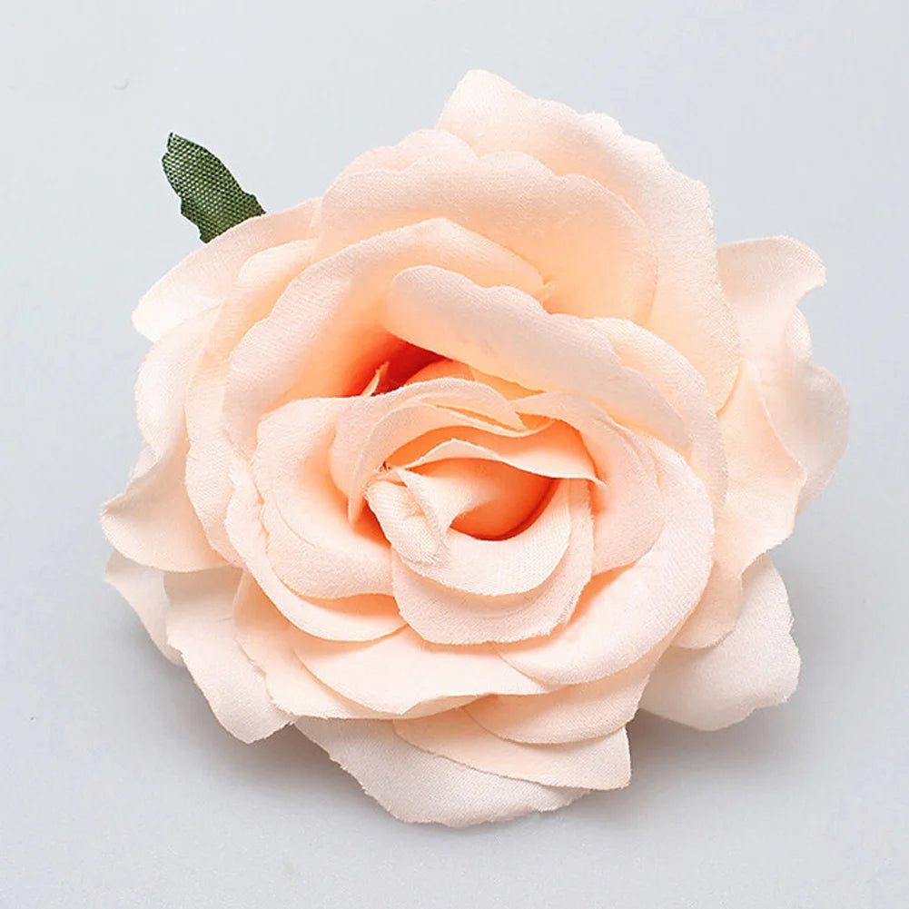 Rose Flower Hair Clips For Women Girls Artificial Floral Barrette Red Pink Handmade Hairpin Wedding Bridal Hair Accessoies