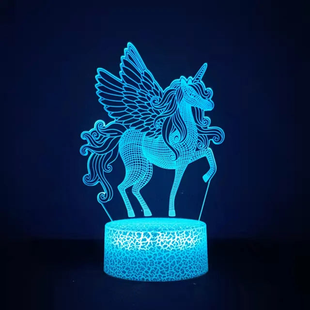 Anime 3D LED Unicorn Night Light for Kids Gifts Toys Unicorn Lamp 16 Colors Change with Remote Valentine's Day Present Birthday