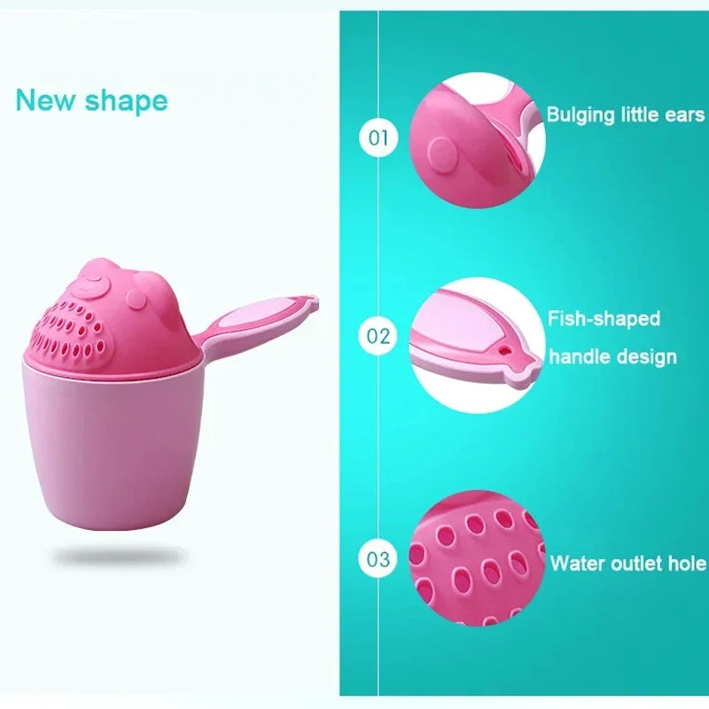 Baby Shower Spoons Child Washing Hair Cup Kids Bath Tool Cartoon Baby Bath Caps Children Bathing Bailer Toddle Shampoo Cup