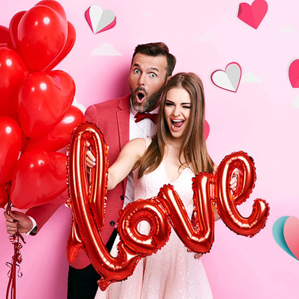 LOVE Letter Foil Mylar Balloon for Wedding Valentine's Day Anniversary Birthday Party Decor Background Arch wreath DIY Supplie