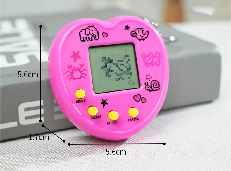 1PCS Transparent Electronic Pets Game Handheld Game Console Toy Virtual Cyber Digital Pet Pixel Funny Gift Play Toy