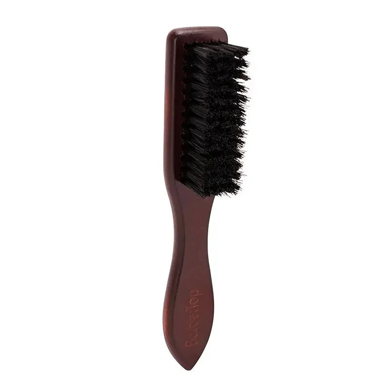 Hairdressing Wooden Handle Boar Bristle Cleaning Brush Soft Beard Cleaning Brush Men Barber Beard Shaving Styling Tools