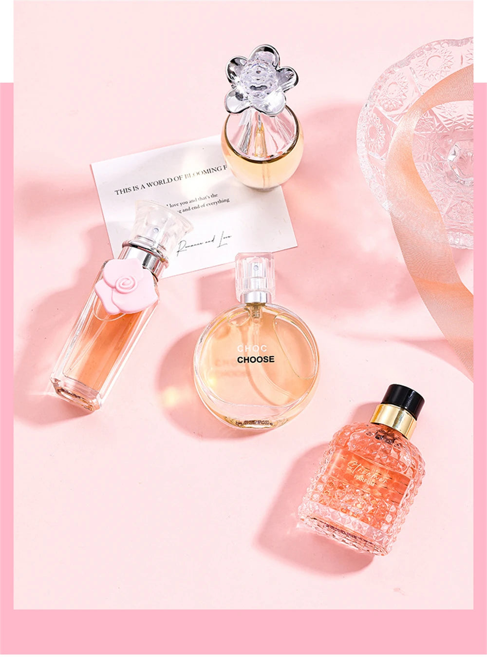 Brand Gift Box 4Pcs Set Perfume Women Parfum Femme 100ml Fresh Natural Floral Scent Spray Feminino Perfumes De Mujer Originales