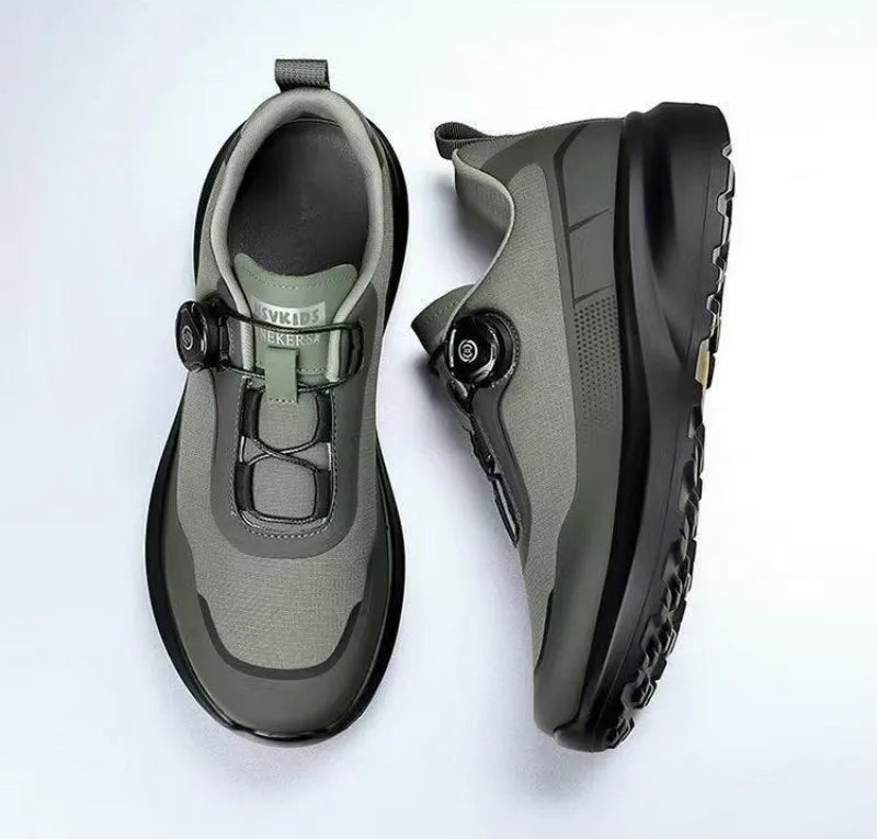 Original New Men Rotating-button Driving Sneakers Platform Casual Walking Shoes Outdoor Wear-resistant Running Sports Shoes Plus