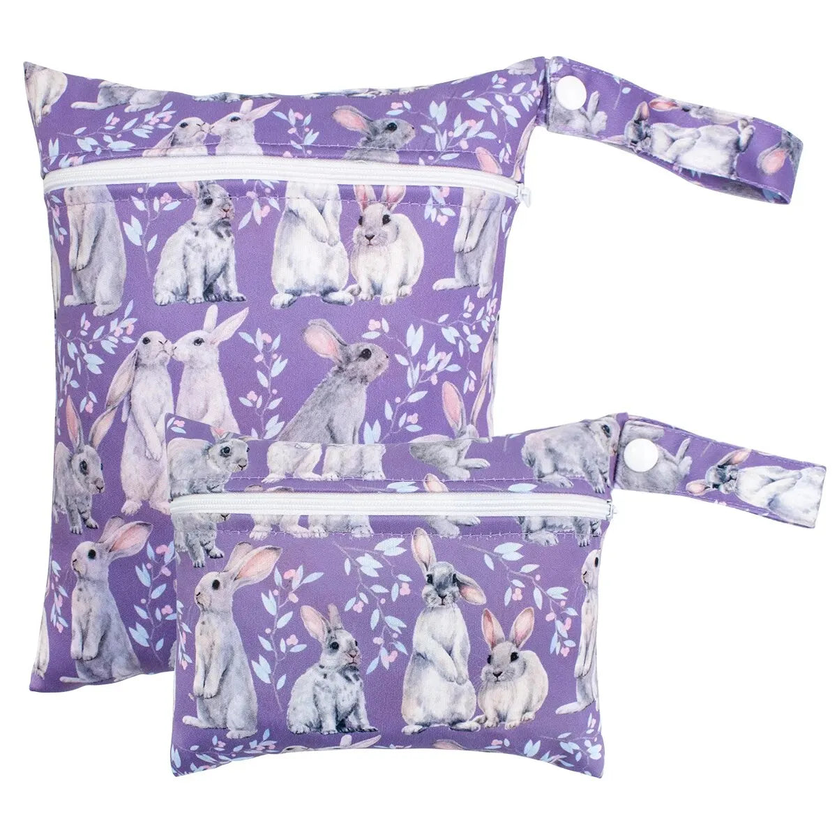 2pcs Set Smooth Zipper Pocket Multi-Scenario Use Can Be Hung Waterproof Reusable Diaper Cover WetBag Washable Yoga Bag