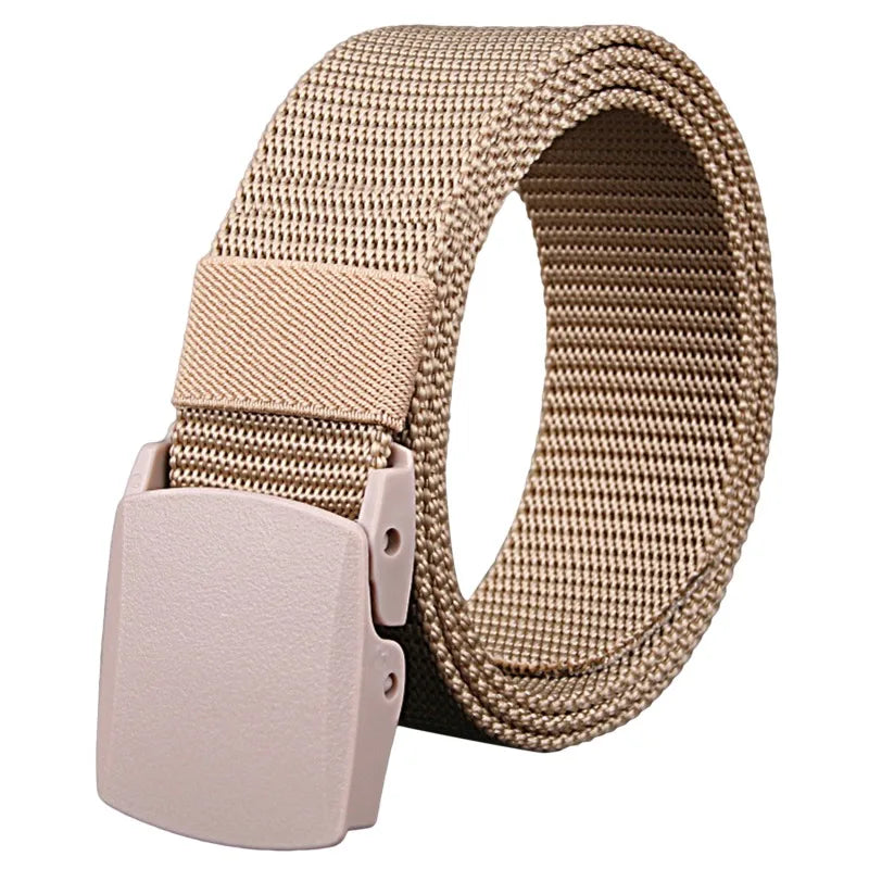 Men Belt 2023  Belts Adjustable Belt Men Outdoor Travel Tactical Waist Belt with Plastic Buckle for Pants 120cm