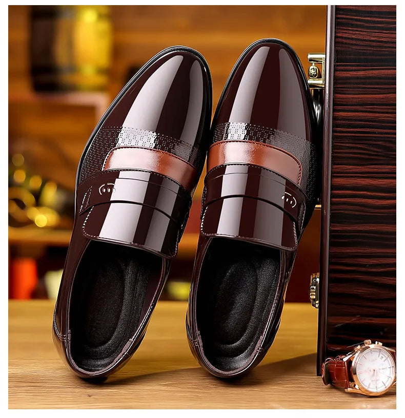 Luxury Mens Leather Shoes Retro Carved Lace-up Brogue Oxford Wedding Men Dress Shoes Male Formal Business Gentleman Office Shoes