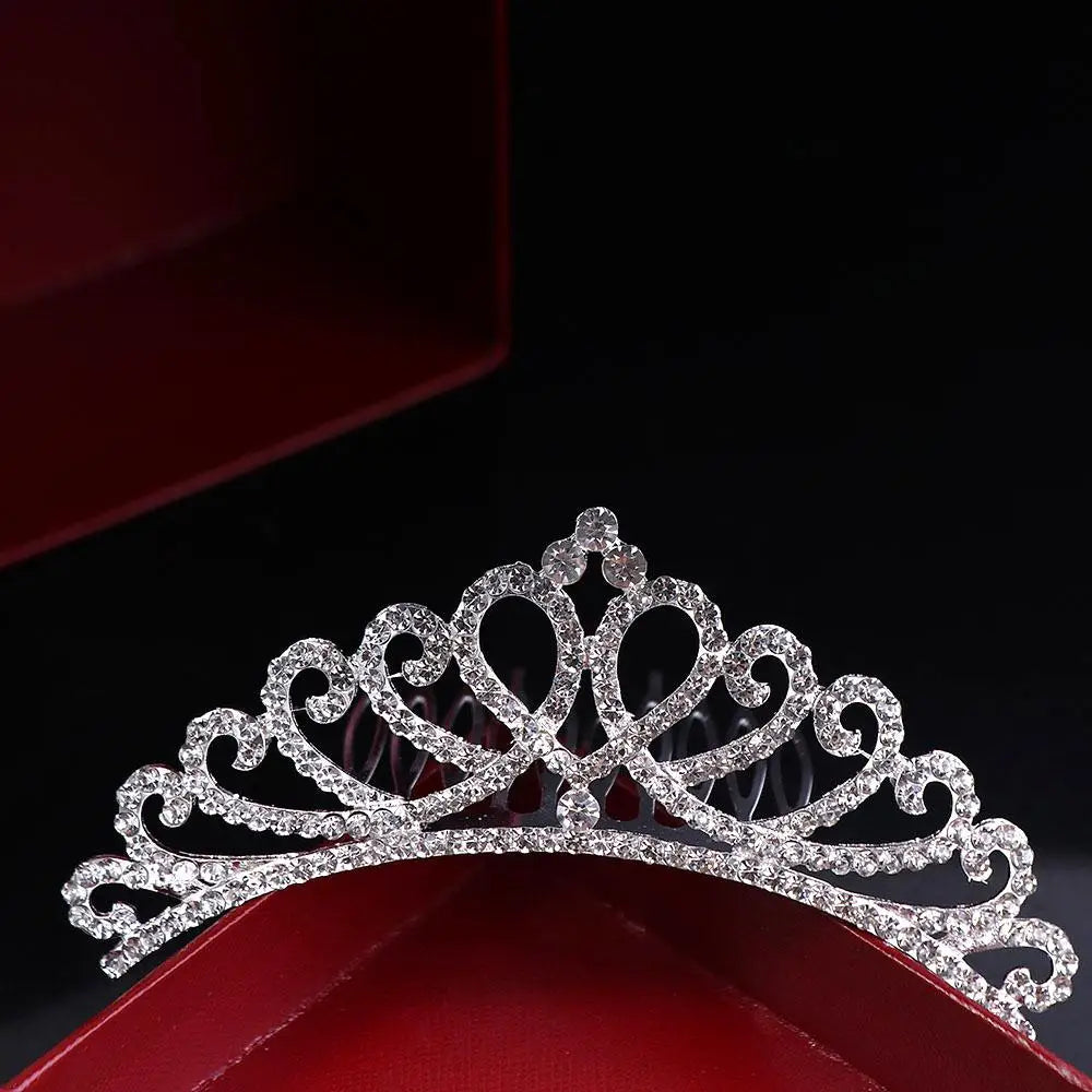 Bridal Stylish Tiara Shiny Crown Sweet Hair Comb Wedding  Jewelry Fashion Accessories Hair  Styling Accessories Headwear