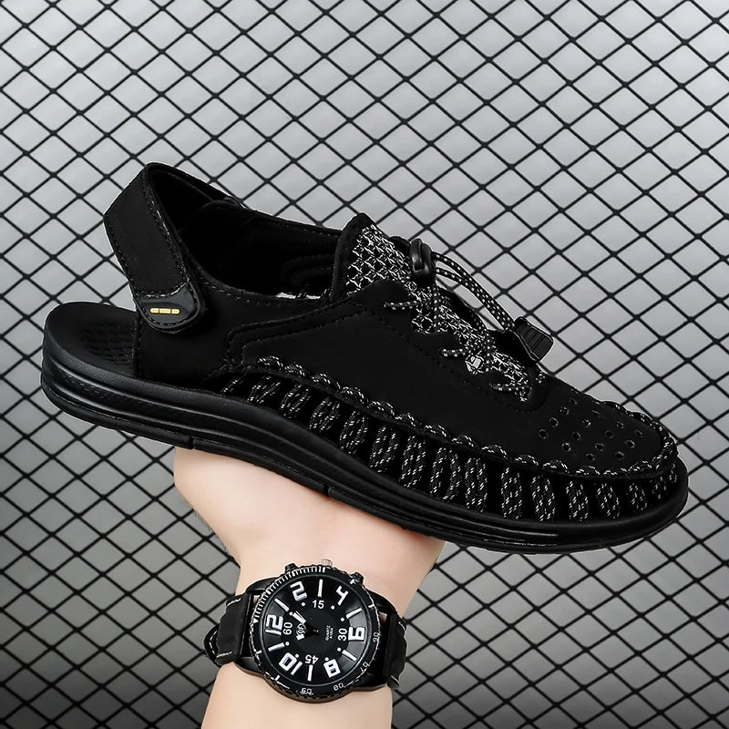 Summer New Sandals Fashion Handmade Weaving Casual Men Sandals Brand Designer Outdoor Walking Men's Shoes Summer Beach Shoes
