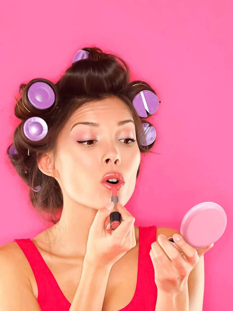 Portable Circular Pocket Comb with Mirror, Hair Styling, Folding Mirror Comb, Plastic Air Cushion Massage Comb, Flip Type Foldin