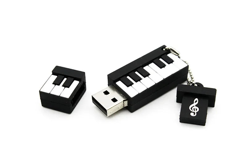 Cartoon Cle Usb Pendrive Guitar Piano Accordion USB Flash Drive  128GB 64GB 32GB 16GB 8GB 4GB USB 2.0 Memoria Stick Pen Drive