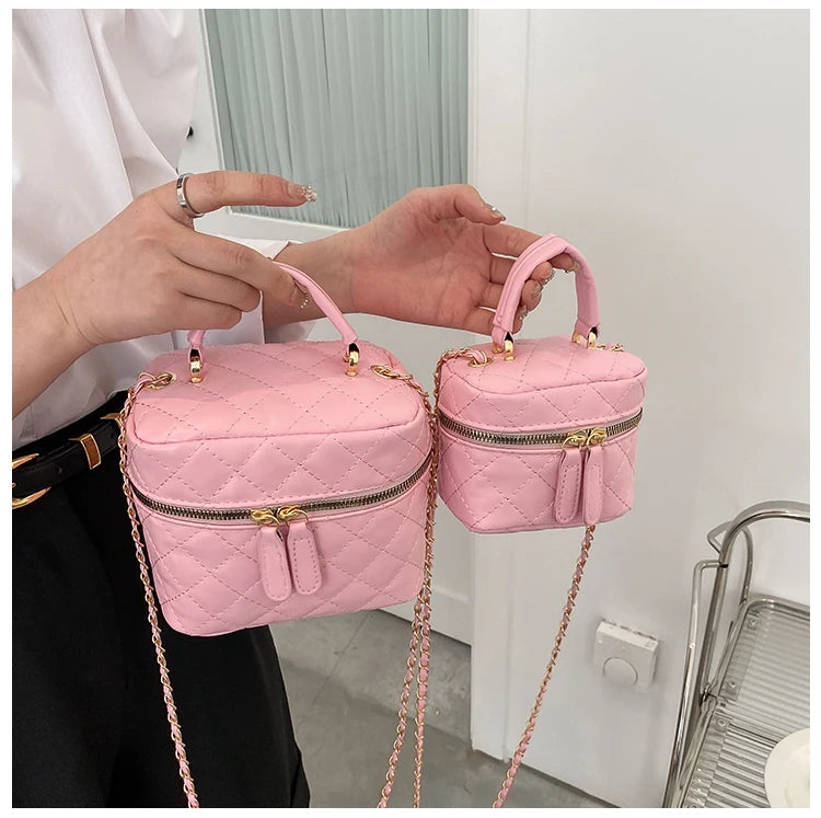 Trendy  Buet Handbag Women's Crossbody Versatile High-End Feel PU Leather Soft Surface Zipper Closure Casual Sle