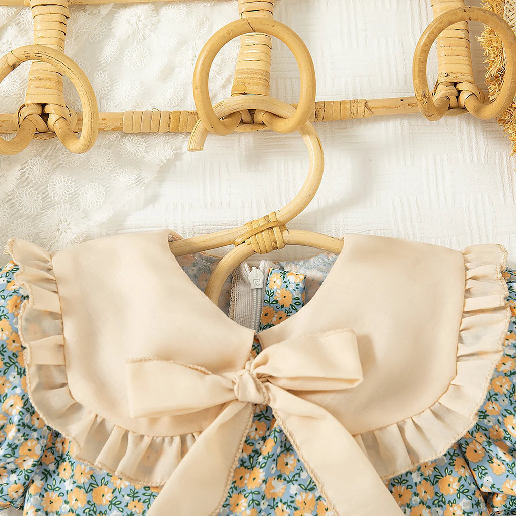 Baby Girl Dresses Summer Floral Bow Short Sleeve Girls Dresses Cute Cotton Girls Dresses Baby Clothes Girl ﻿