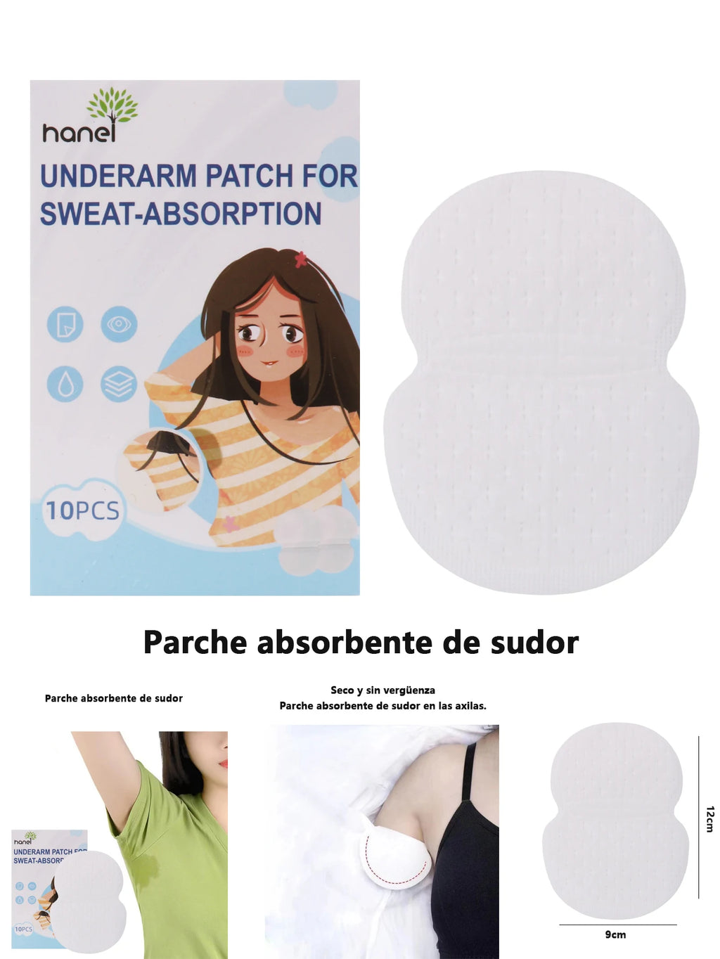 10 Pcs. Underarm Dress Clothing Sweat Care Perspiration Pad Absorbent Shield Deodorant Pads Sk-2460