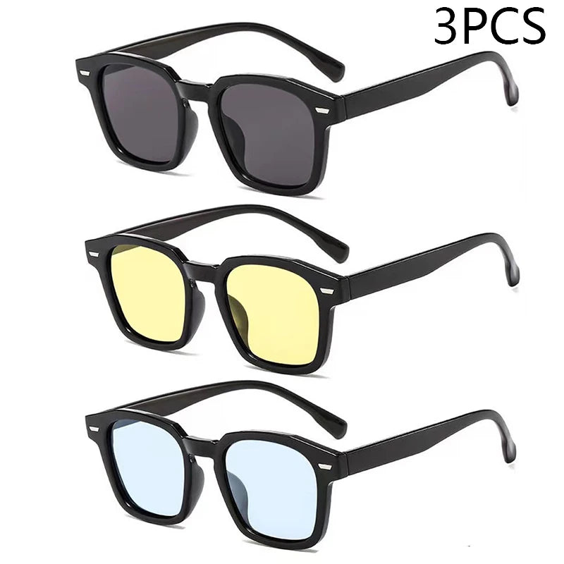 New Unisex Rectangle Vintage Sunglasses 2023 Fashion Design Retro Sun Glasses Female Lady Eyeglass Cat Eye Casual Goggles UV400