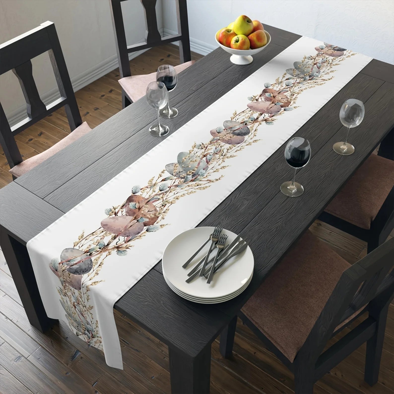 1 Piece Happy Table Runner - Easter Egg Print, Perfect for Daily Decoration, Farmhouse Style, Autumn and Winter Theme, Holiday Party Decoration - Rectangular Woven Table Runner