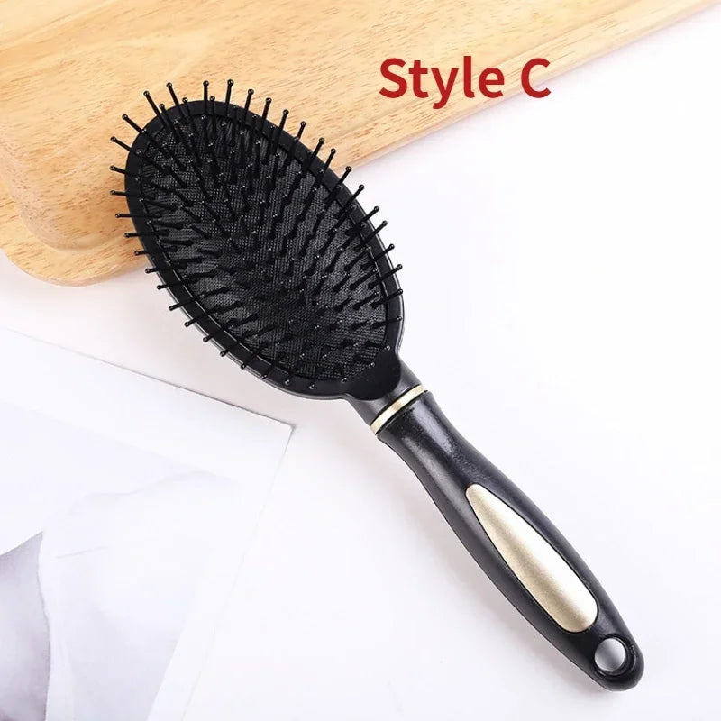 Professional Black Round Hair Brush for Styling and Curling - Portable and Easy to Use