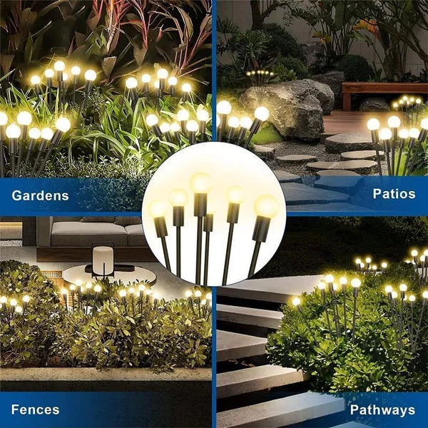 Outdoor Lights Solar Lawn Lamp Garden Lamp LED Wind-driven Firefly Ground Plug Lamp for Garden Lawn Landscape Holiday Light