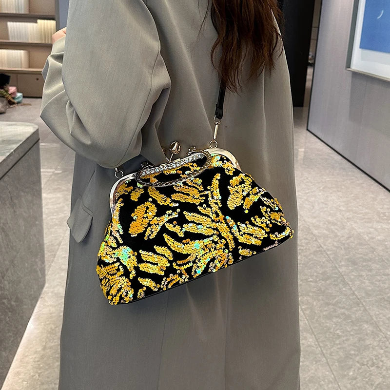 Fashion Paillette Evening Bag Women Glittering Clutch Purse Handbag Designer Luxury Wallets Party Female Shoulder Crossbody Bag