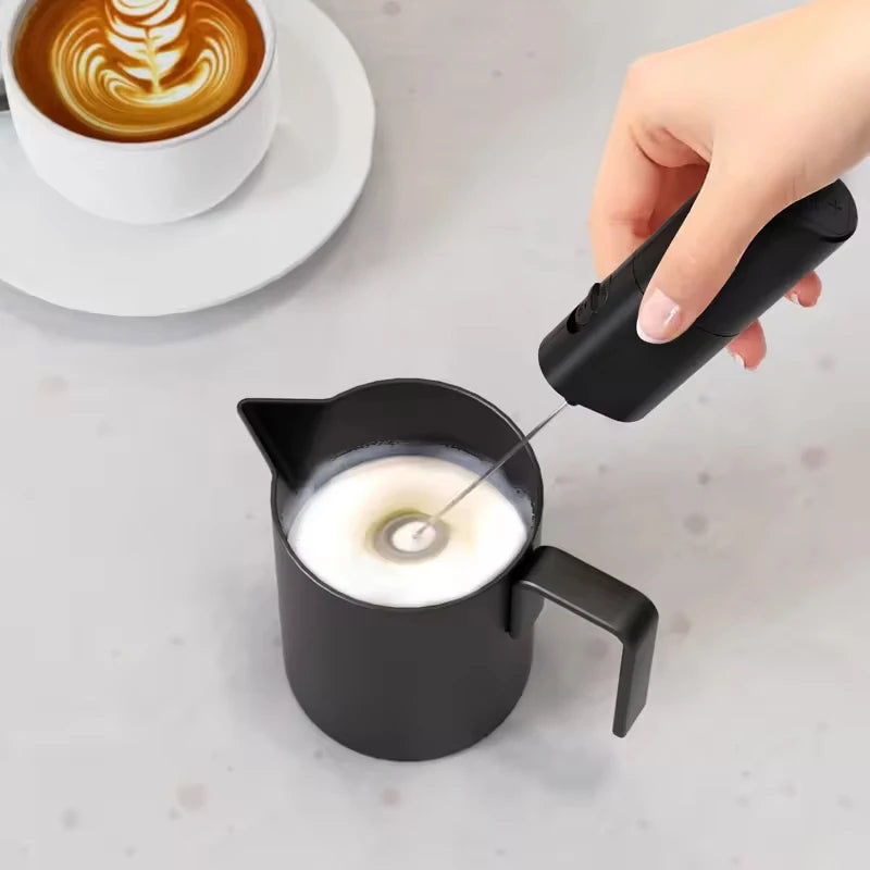 Kitchen Powerful Stirrer Milk Frother Handheld Foam Maker for Lattes Whisk Drink Mixer Coffee Electric Egg Beater