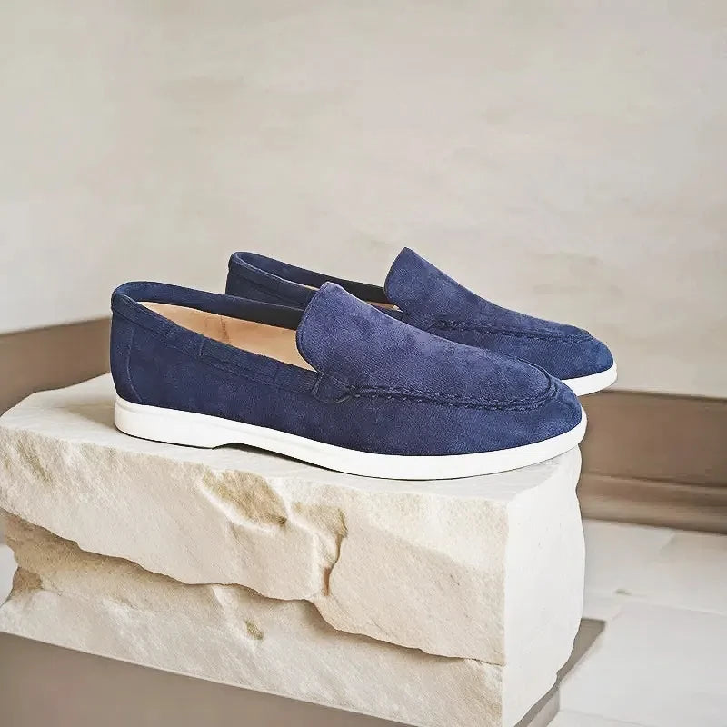 Male 2025 Classic Brand Suede Leather Loafers Men Casual Shoes Luxury Mens Breathable Slip on Driving Shoes Moccasins