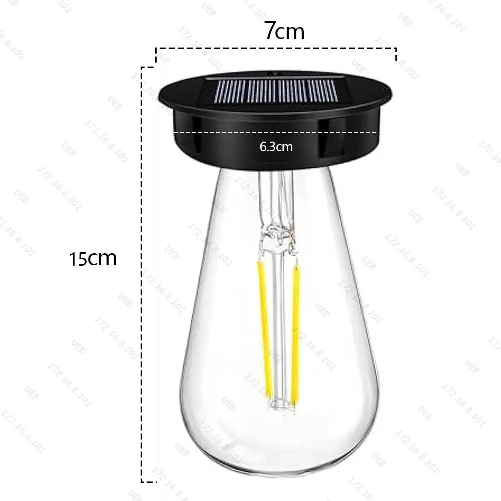 7cm Solar Lamp Base with LED Bulb LED Lamp Holder IP44 Waterproof Atmosphere Decorate Light Holder for Outdoor Camping Picnic