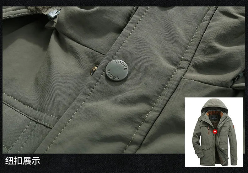 Mens Padded Clothes Velvet Thickened Winter Loose Casual Middle-aged Multi-bag Padded Jackets Cold-resistant Padded Clothes