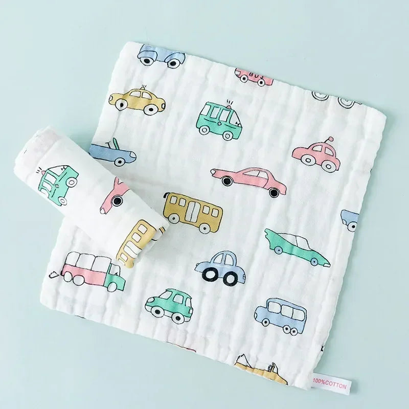 Muslin 6 Layers Cotton Soft Baby Towels Baby Face Towel Handkerchief Bathing Feeding Face Washcloth Wipe Burp Cloth Hand Towel