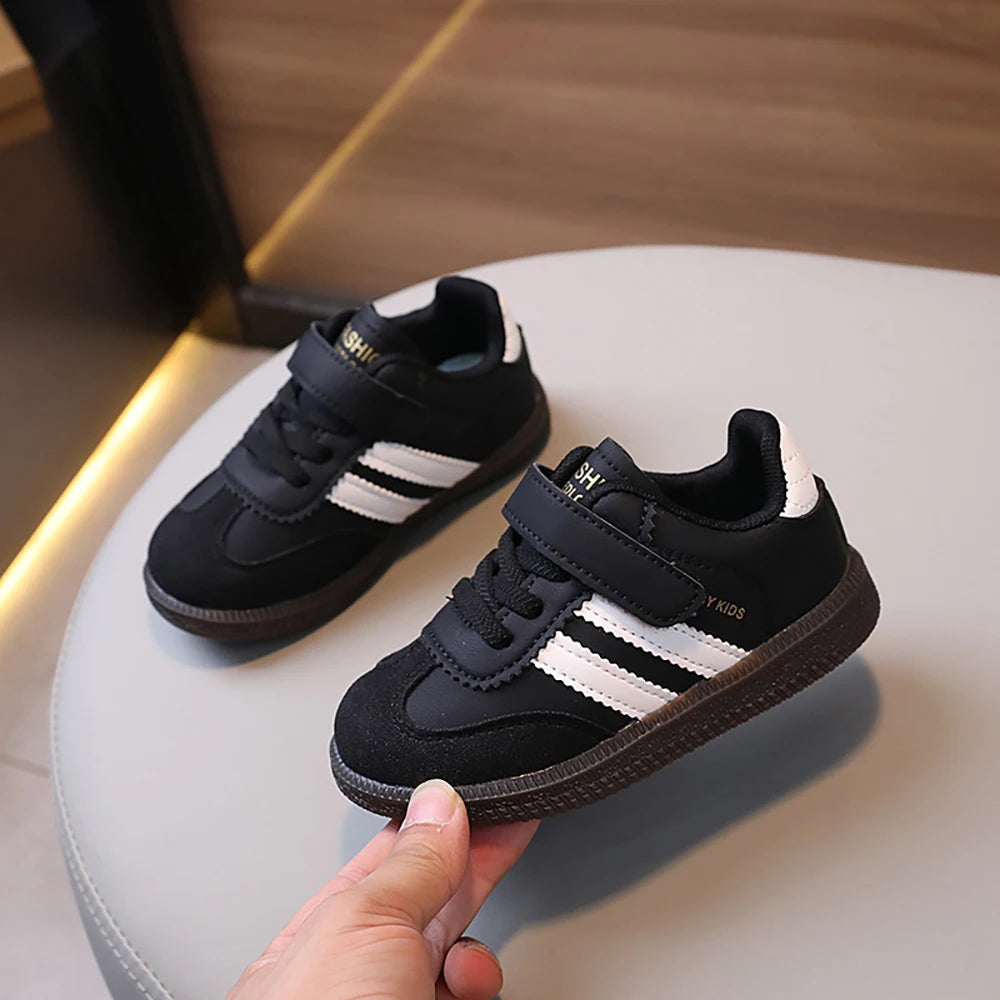 Fashion Sport Shoes For Children PU Leather Ergonomics Kids Sneakers Soft-soled Children's Sneakers Boy's Girl's Tennis Shoes