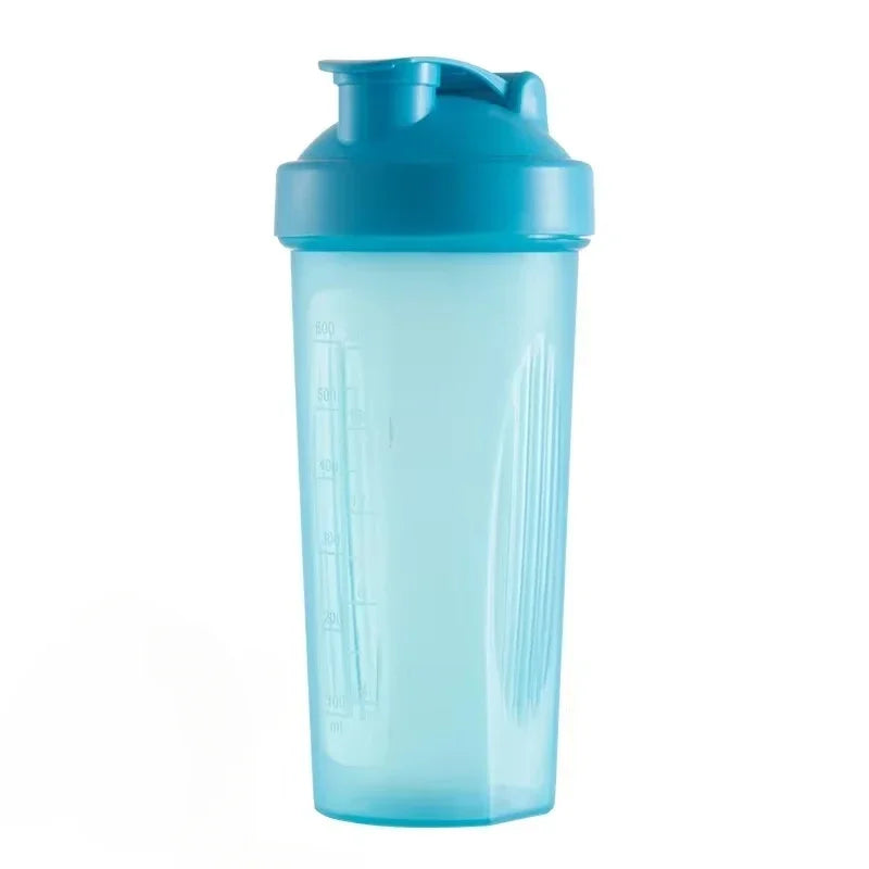600ml Portable Protein Powder Shaker Bottle Leak Proof Water Bottle for Gym Fitness Training Sport Shaker Mixing Cup with Scale