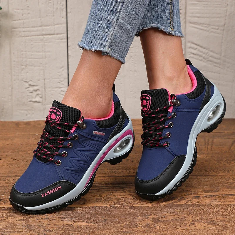 Women's Sports Shoes - Lightweight Comfortable Stylish High-quality Design 2025 Thick Sole  Cushion Walking and Jogging Shoes